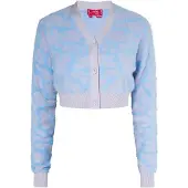 Swirly Cardigan bleu clair / gris clair