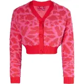 Swirly Cardigan rose / rouge