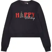 ONLY GIRLS Sweat-shirt 'KOGNORA' bleu nuit / or / rouge / blanc
