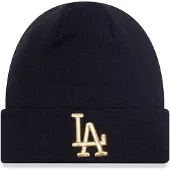 New Era Los Angeles Dodgers Metallic Beanie Noir