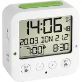 TFA-Dostmann 60.2528.02 TFA 60.2528.02 Bingo weiß Funk Wecker mit Temperatur
