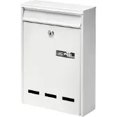 Burg wachter Boîte aux lettres Pocket, en métal, entrée de courrier format B5, blanc