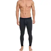 Schiesser Sous-vêtements longs 'Feinripp Melange' bleu foncé / gris