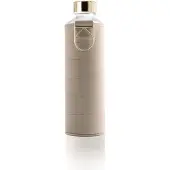 EQUA Mismatch bouteille d'eau en verre + couverture en simili cuir teinte/couleur Beige 1 pcs