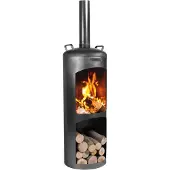 Cookking Cheminée d'extérieur cylindrique en acier FARO 40x40x132 cm