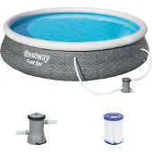 Bestway Fast Set Ensemble de piscine gonflable avec pompe 396x84 cm