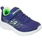 SKECHERS Baskets 'Microspec' bleu marine / vert fluo