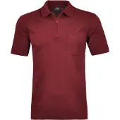 Ragman Softknit Regular Fit Polo rouge, Unicolore