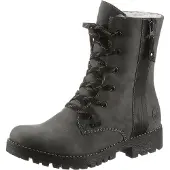 Rieker Bottines à lacets gris chiné / noir