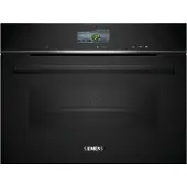 Siemens iQ700, Four compact à vapeur encastrable, 60 x 45 cm, noir, inox, CS736G1B1