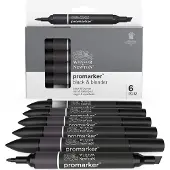 Promarker ensemble de 6 Black &amp; Blender
