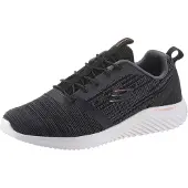 SKECHERS Baskets basses 'Bounder' gris chiné / orange foncé / noir