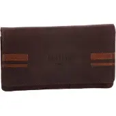 Mustang Cuir porte-monnaie Asti Leather Wallet Side Opening Dark Brown brun