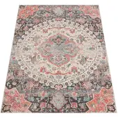 Paco Home Tapis d'intérieur et d'extérieur pour balcon et terrasse, à poils courts, motif oriental gris, dimensions 80 x 150 cm
