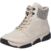 Rieker Bottines à lacets crème / noir