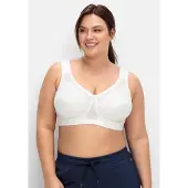 Sheego Soutien-gorge de sport blanc
