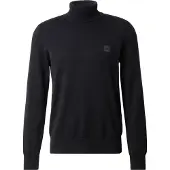 BOSS Pull à col roulé en coton et cachemire avec patch logoté