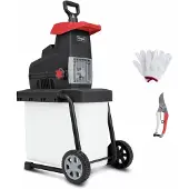 Scheppach GS60 Broyeur de jardin électrique + dispositif de déplacement - Broyeur silencieux 2en1 | 2800W | Epaisseur de coupe 45mm | Bac de ramassage 60L | Auto-rétraction & Retour