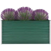 vidaXL Lit surélevé de jardin Acier galvanisé 160x40x77 cm Vert