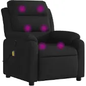 vidaXL Fauteuil de massage noir tissu