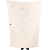 Beliani Couverture Gaidar Coton 130 X 170 Cm Beige