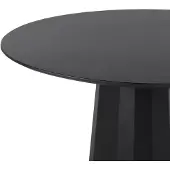 Beliani Table De Repas Plato Métal Noir