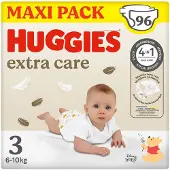 Huggies Couches Extra Care, No. 3, 6-10 kg, 96 pcs,