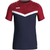 Jako T-shirt unisexe Iconic, couleur:marine/rouge chili, taille:M