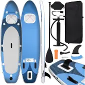 vidaXL SUP-Board-Set Gonflable Bleu marine 360x81x10 cm