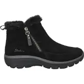SKECHERS Relaxed Fit: Easy Going - Cool Zip Enkellaarsjes Plat - Zwart - Maat 39