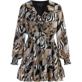 Faina Robe chamois / gris / noir / blanc