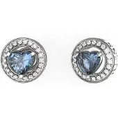 GUESS Romantic Steel Earrings With Blue Zircons