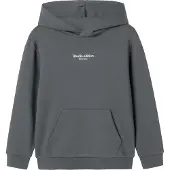 Name it Sweat 'NKMBrody' gris foncé / blanc
