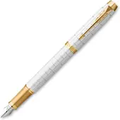 Parker IM Premium Pearl/Gold Stylo-plume Fine