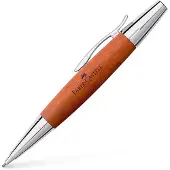 Faber-Castell E-Motion Porte-mine en bois de poirier marron et chrome - 1,4 mm