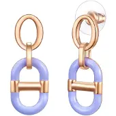 Lulu & Jane Boucles d'oreilles or rose / violet