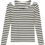 s.Oliver T-Shirt crème / noir