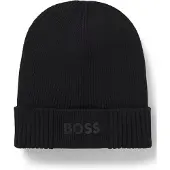 BOSS Bonnet 'Asic' noir / blanc