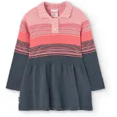 Boboli Knitwear Long Sleeve Dress Gris,Rose 12 Months Fille