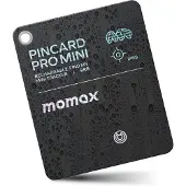 Momax PinCard Pro Mini Rechargeable Find My Tracker (iOS, iPadOS), Traceur, Noir
