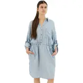 Replay W9007a.000.42847a Long Sleeve Short Dress Bleu S Femme
