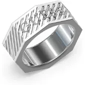 GUESS Jumr0303-wst66 Ring Argenté Homme