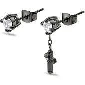 Police Peage0036502 Earrings Argenté Homme