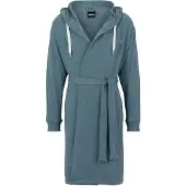 BOSS Peignoir bleu à capuche avec manches logotées