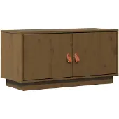 vidaXL Armoire TV brun miel 80x34x40 cm Pin massif
