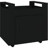 vidaXL Chariot de bureau Noir 60x45x60 cm Bois d'ingénierie