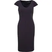 Comma Robe fourreau bleu marine