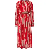 Comma Robe beige / rouge