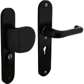 Intersteel Ferrures de porte d’entrée Vurano Protection anti-traction du noyau PC 55mm aluminium noir
