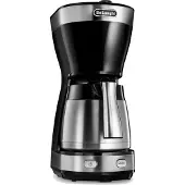 De'Longhi Machine à café filtre DeLonghi Dedica Style ICM 16710 - 1,25 L - 1000 W - Noir, Argent